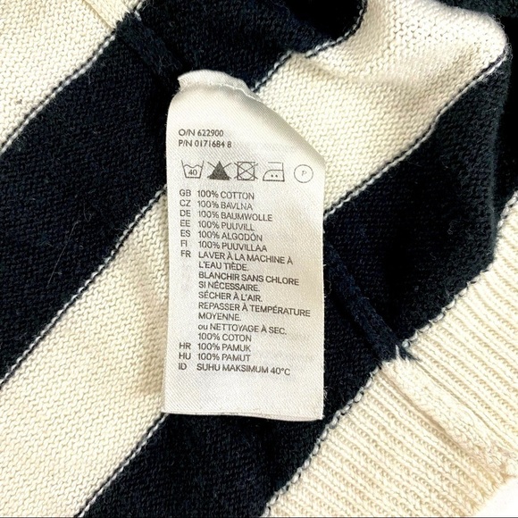 Divided Oversized Black & White Scoop Neck Sweater - Picture 5 of 10